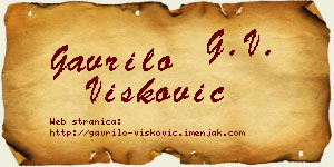 Gavrilo Višković vizit kartica